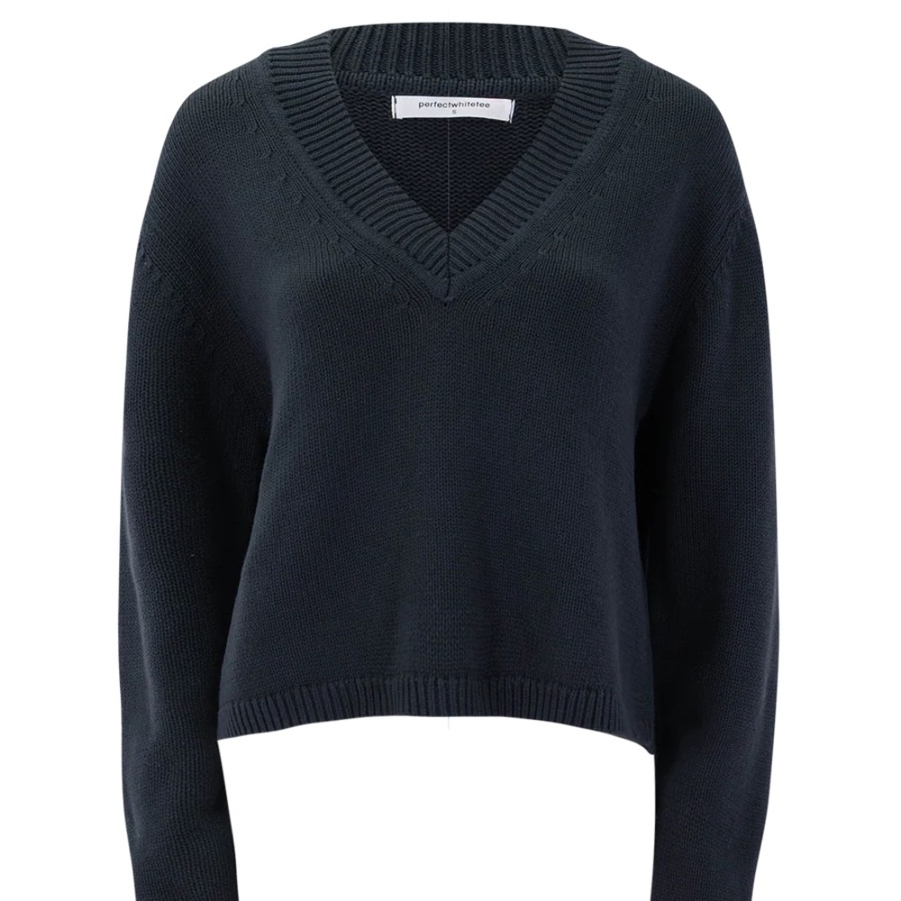 perfectwhitetee Black Cotton Sweater